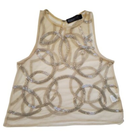 Costa Blanca Beaded Mesh Top - Picture 2 of 10